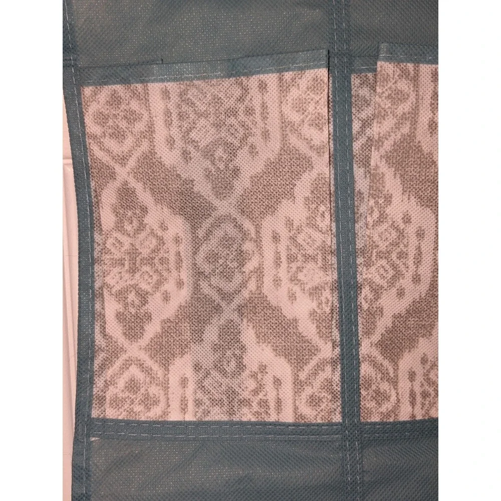 CLOSET CANDIE OVER THE DOOR 20 POCKET SHOE ORGANIZER BLUE‎ GRAY WHITE NWOT